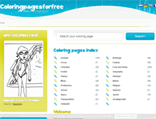 Tablet Screenshot of coloringpagesforfree.net